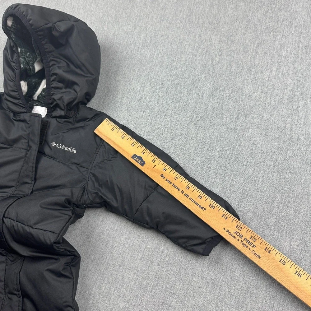 Columbia Snowsuit Baby 12-18 Months Black Snuggly Bunny Down Bunting Hooded